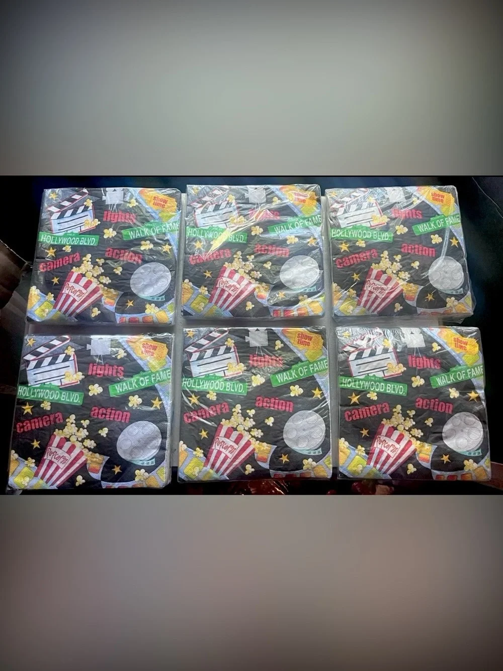 Hollywood Movie Night Party Bundle Solo 18oz Cups Popcorn Boxes Napkins